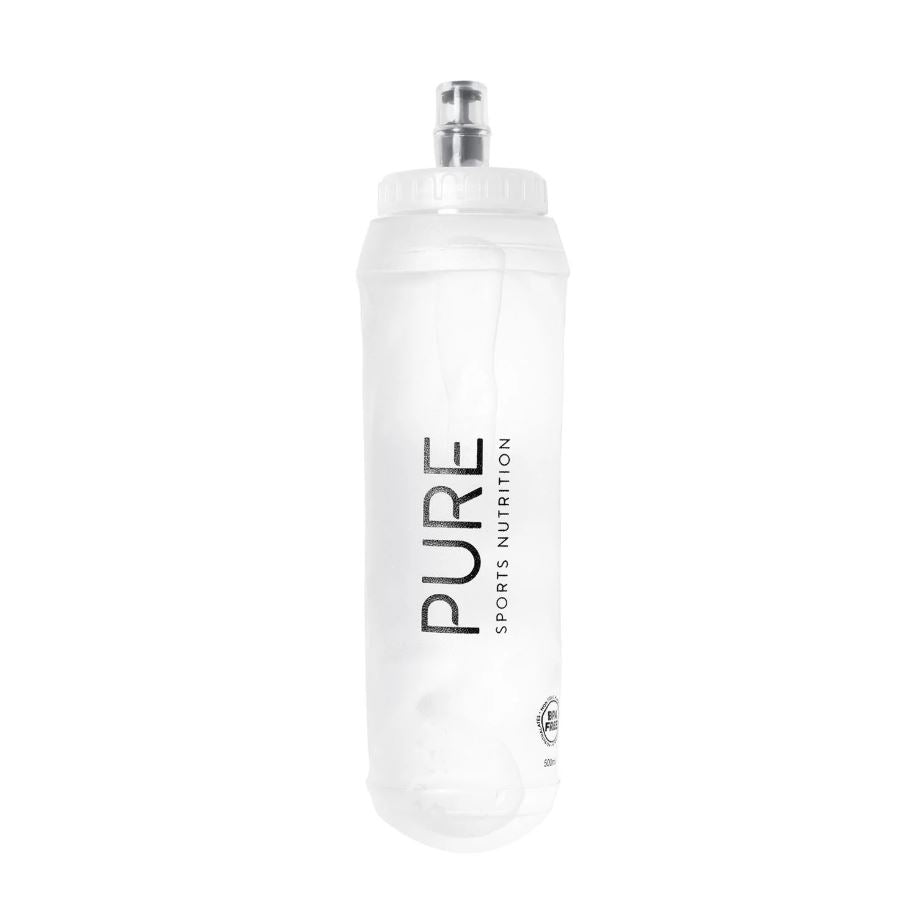 Pure Soft Silicone Water Bottles - BPA Free, Leak Proof & Collapsible for Travel, Gym, Hiking & Outdoor Activities