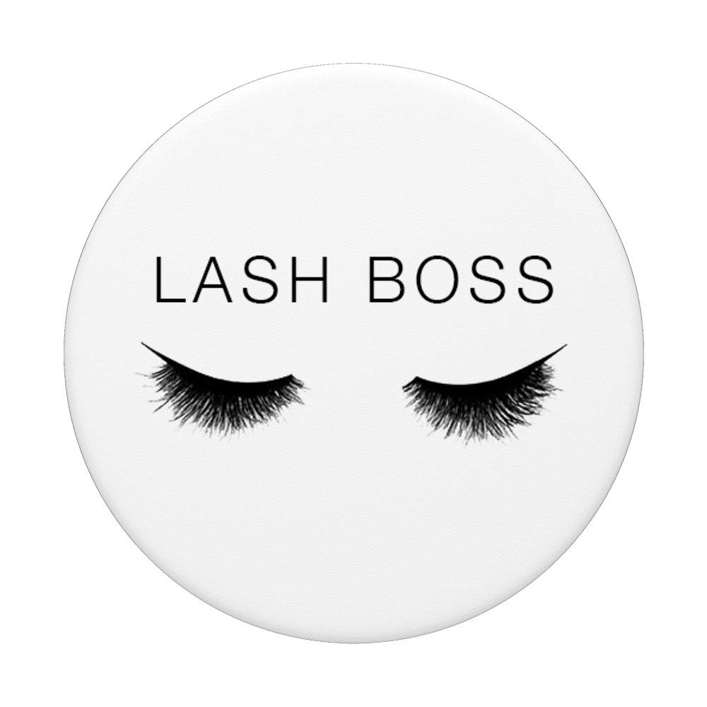 Lash Boss White Eyelash Mascara - Eyelash Queen Volumizing & Lengthening Mascara | Cute PopSockets PopGrip Swappable Phone Grip for iPhone, Samsung & Tablets - Perfect for Makeup Lovers & Daily Phone Use