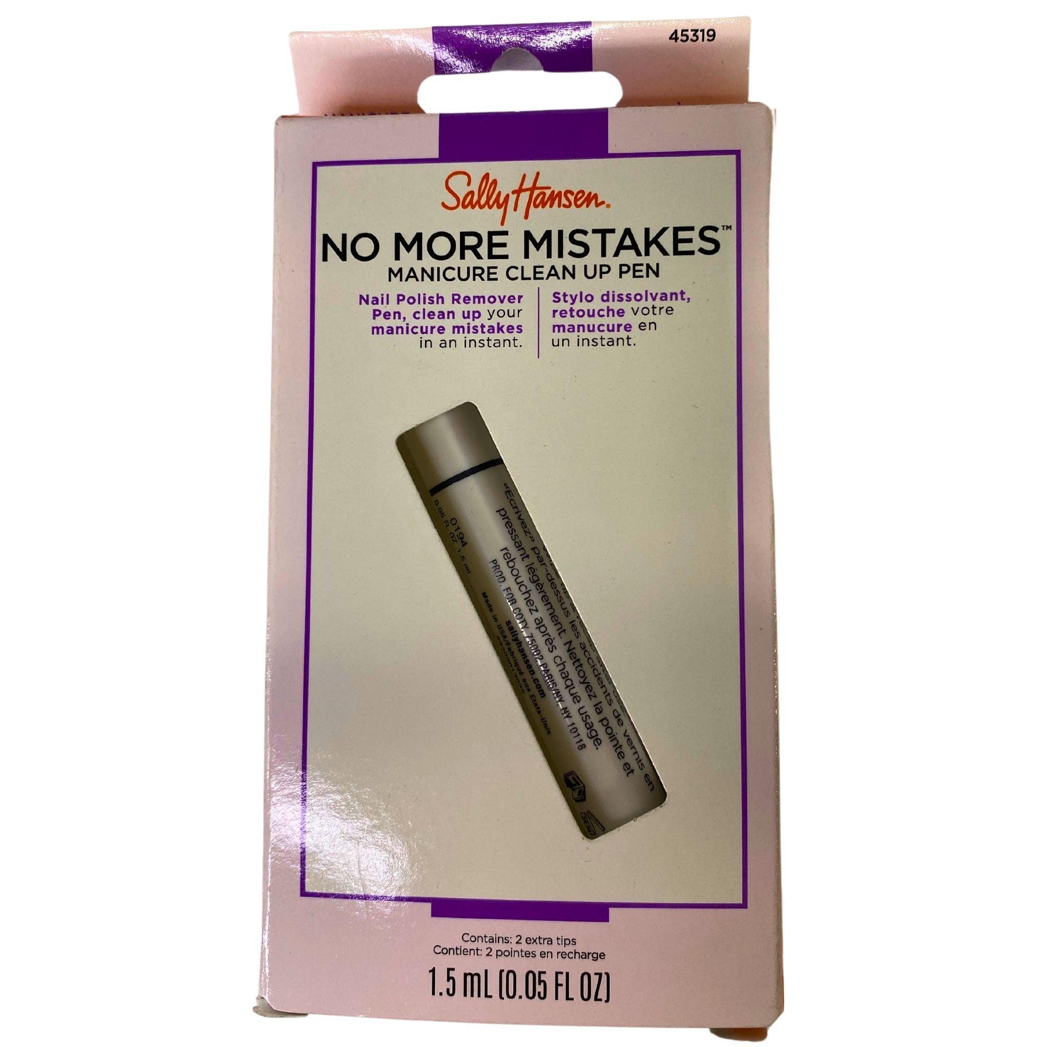 Sally Hansen No More Mistakes Manicure Clean Up Pen 0.05 oz (24 Pack) - Perfect for Nail Art, French Manicures & At-Home Nail Care
