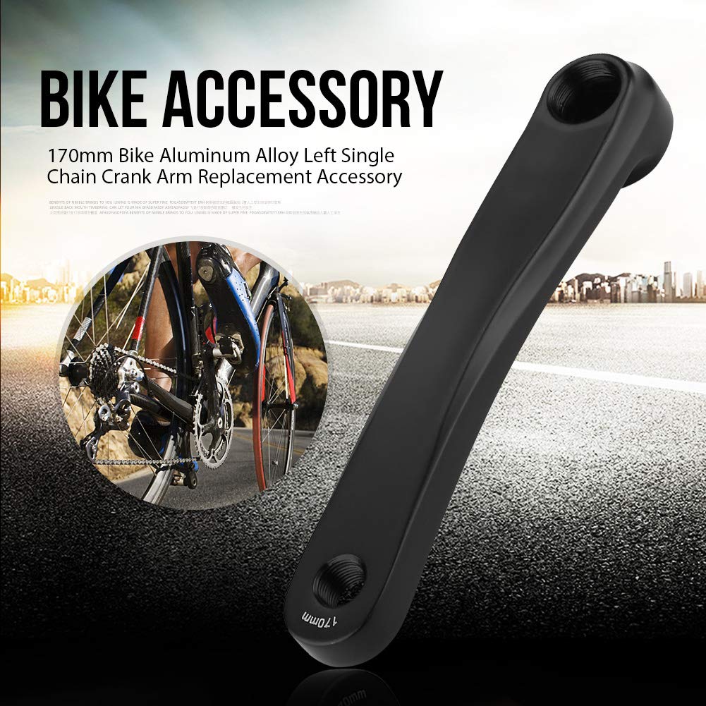 Aluminum Alloy Bike Crank Arm 170mm - Left Side Replacement Part for Mountain/Road Bikes (Black, Diamond Hole) | Durable & Lightweight Cycling Component for Bike Repair & Maintenance | Perfect for Commuting, Trail Riding & Fitness Cycling