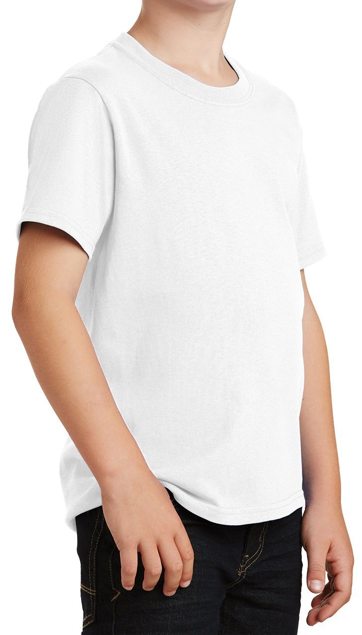 Youth Short Sleeve Soft Classic Core Cotton Tee - Comfortable Basic T-Shirt for Boys & Girls - Perfect for School, Playdates & Everyday Wear