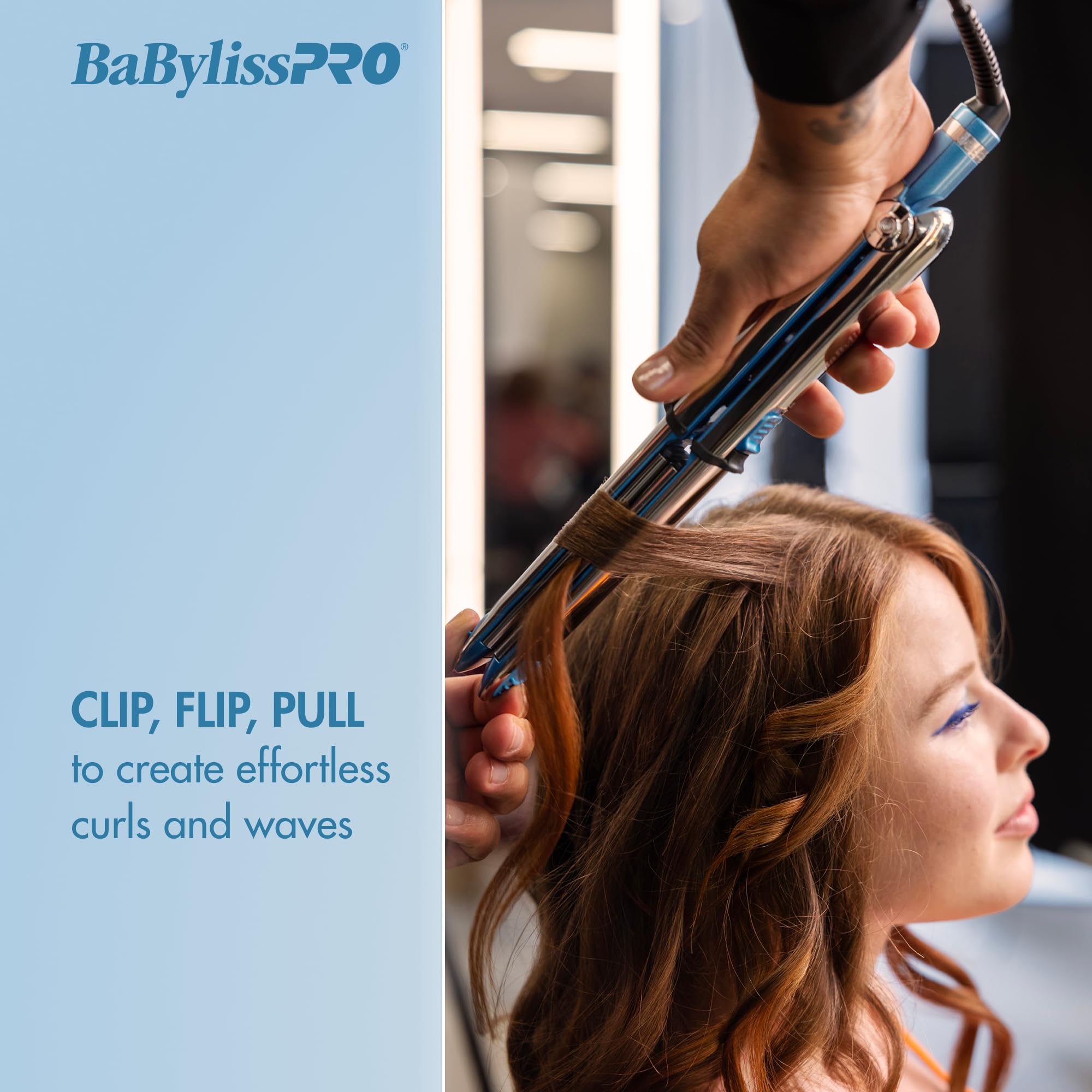 BaBylissPRO Nano Titanium Prima Ionic Hair Straightener - Professional Flat Iron for Curling & Straightening Hair | Salon-Quality Styling for Smooth, Shiny Hair at Home or On-The-Go