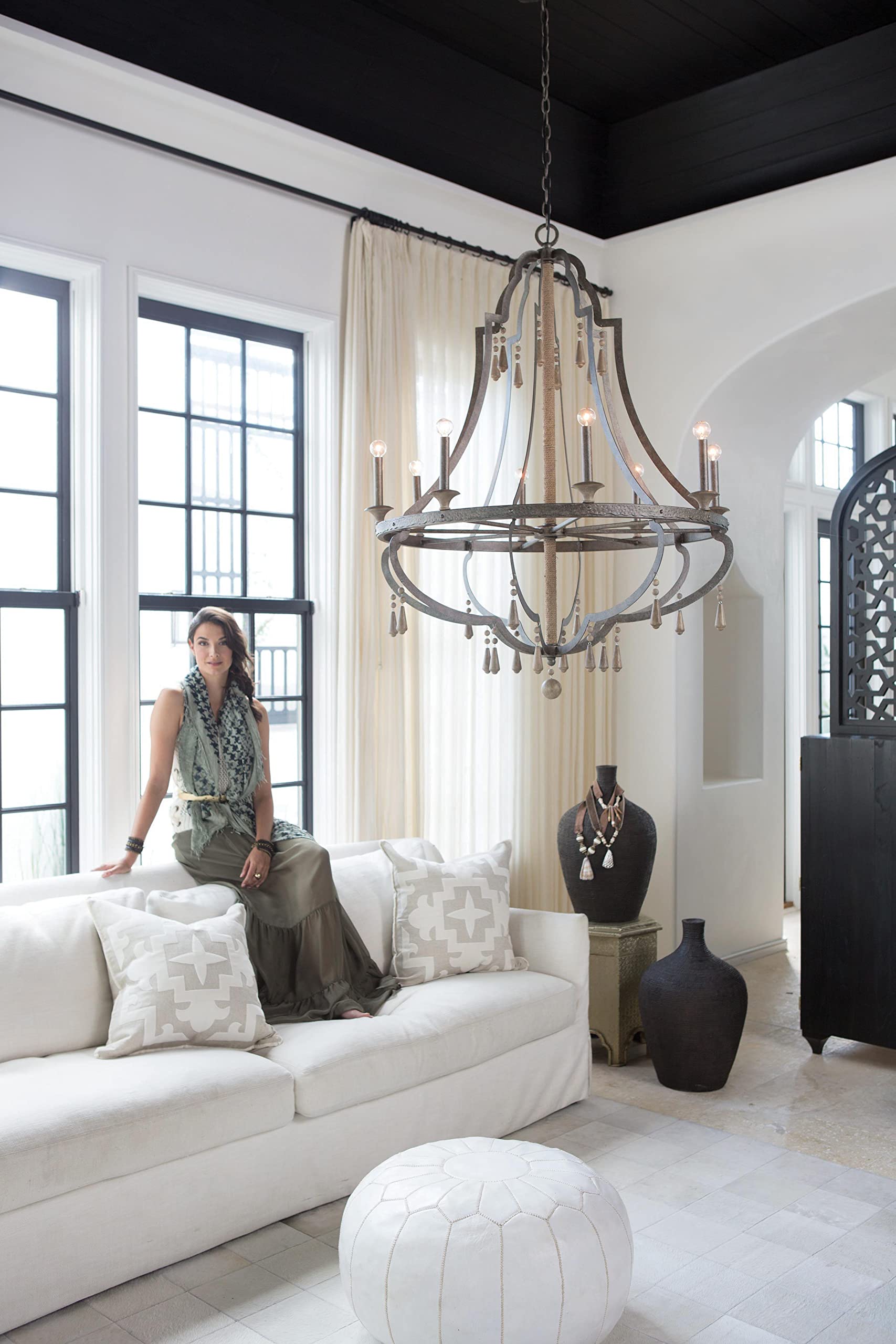 Fredrick Ramond FR42288DIR 8-Light Crystal Chandelier - Elegant Dining Room Lighting Fixture for Formal Dining Room & Luxury Home Decor
