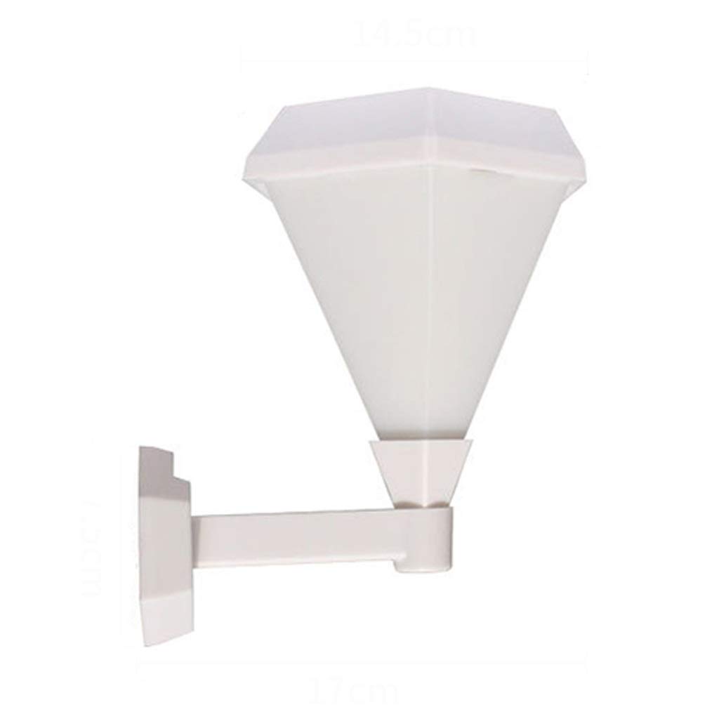 Solar Path Lights Outdoor - Waterproof Garden Lighting for Courtyard, Villa, Fence & Stairs - 14.5x17.5cm White Flame Wall Lamp - Perfect for Walkways, Driveways & Landscape Illumination