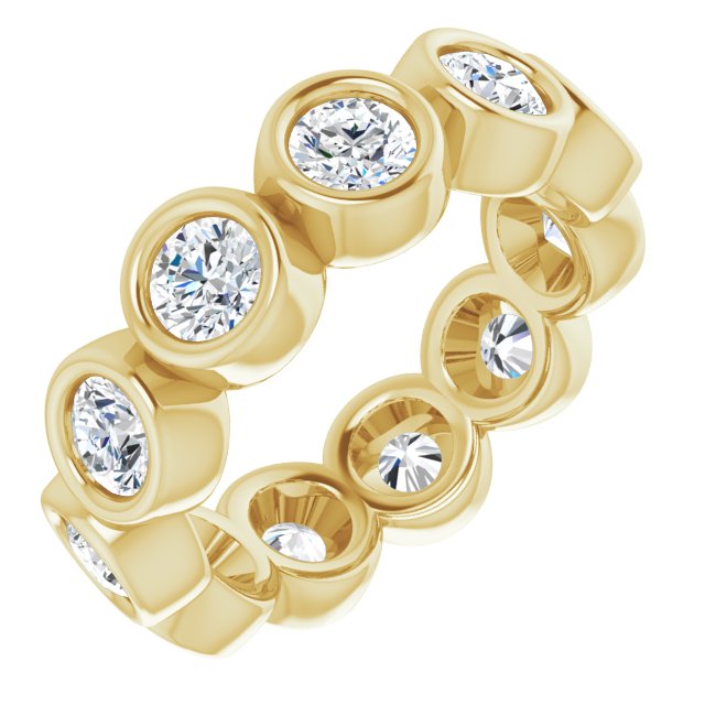2.75 Carat Bezel Set Round Diamond Eternity Band Wedding Ring - Perfect for Anniversary Gifts, Bridal Jewelry & Special Occasions