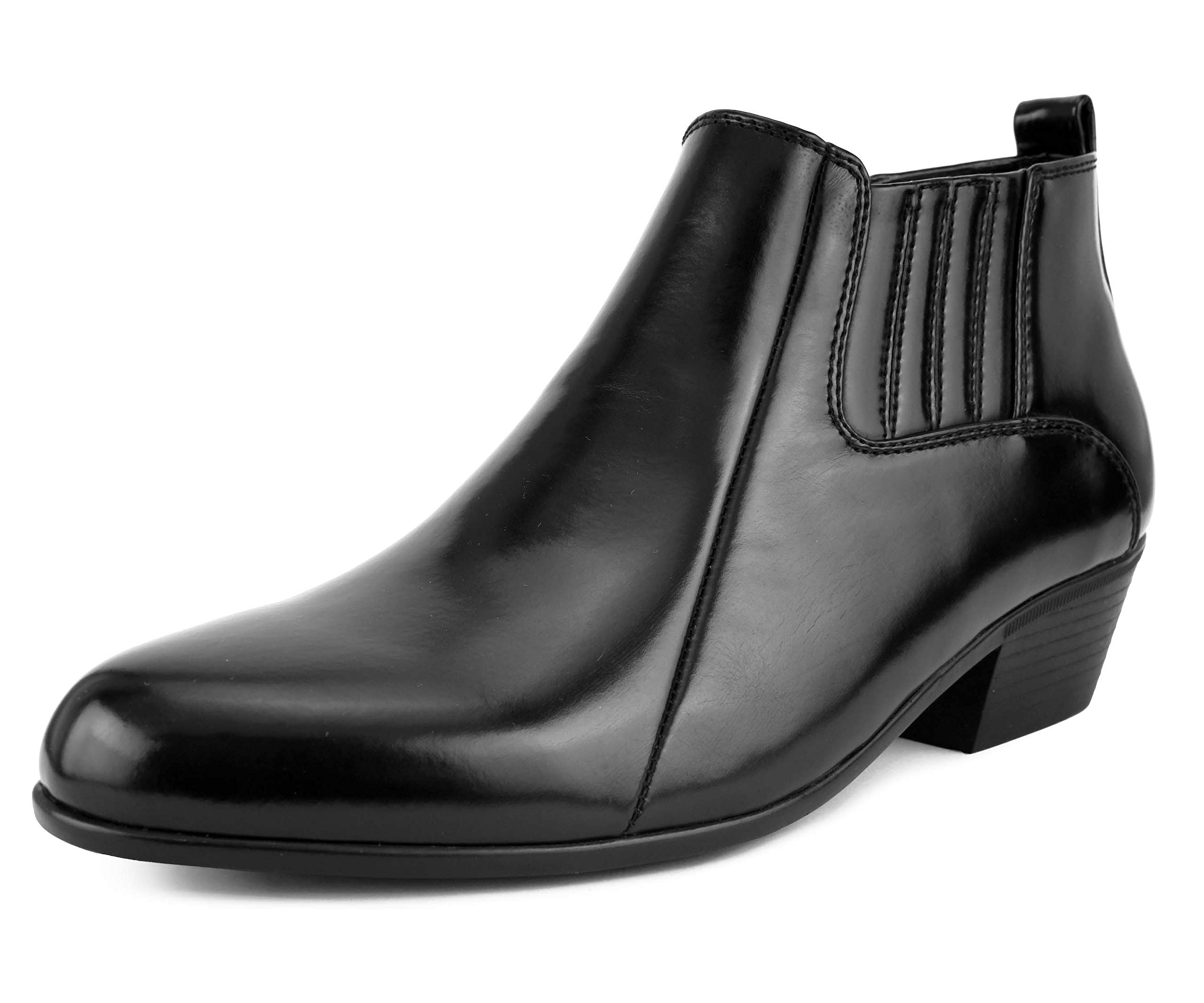 Bota Men's Casual & Dress Boots - Western Inspired Ankle Boots in Manmade Leather & Solid Colors - Stylish Fashion Boots for Everyday Wear & Outdoor Activities