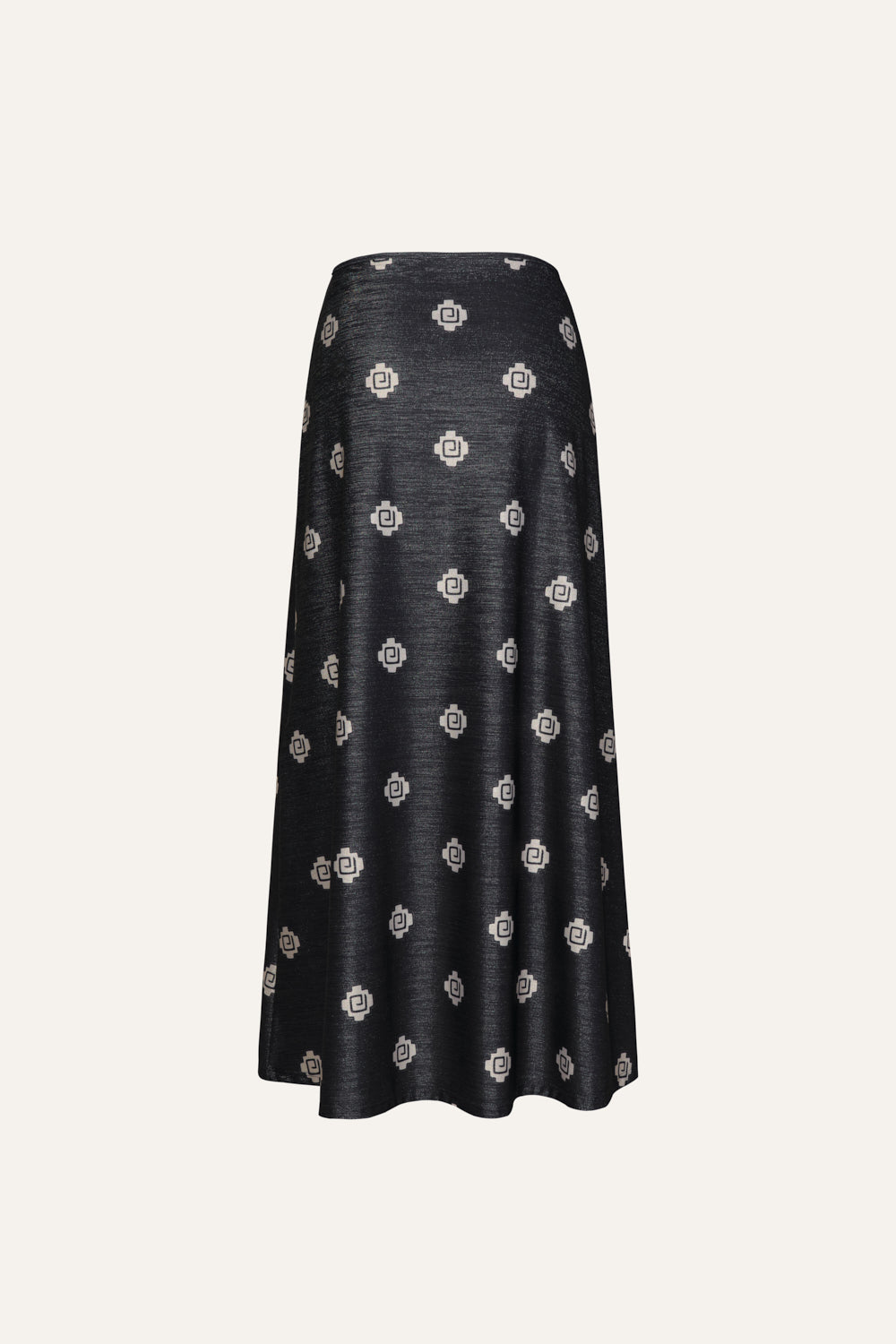 Black Ecru Keel Skirt - Women's High Waist A-Line Skirt for Casual & Office Wear | Perfect for Spring & Summer Outfits