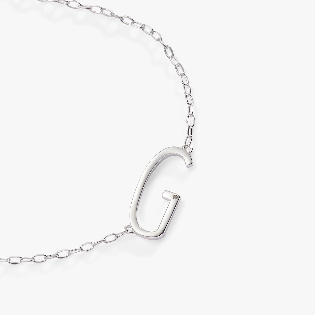 Initial G Precious Elongated Necklace - Elegant Personalized Jewelry for Women | Perfect for Gifts, Anniversaries & Special Occasions