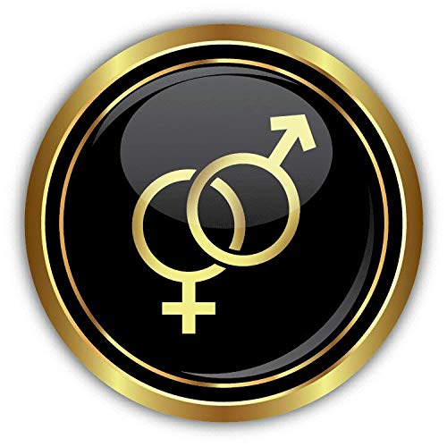 Gold Male & Female Symbol Stickers - 18 Pack (2 Inch) for Planners, Calendars, Scrapbooking & DIY Crafts - Perfect for Bullet Journals, Wedding Invitations & Gift Decorations