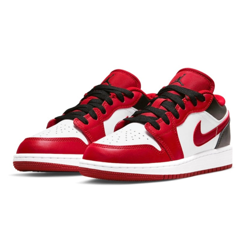 Air Jordan 1 Low GS Sneakers - Chicago Bulls Colorway (Gym Red/Black) for Basketball, Casual Wear & Street Style Fashion