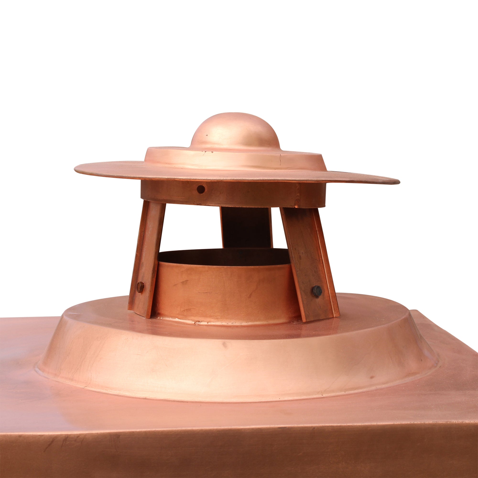 Custom Copper Chimney Cap CCC 005 - Durable Weatherproof Cover for Fireplace & Roof Vent Protection - Perfect for Home, Cabin, and Outdoor Use