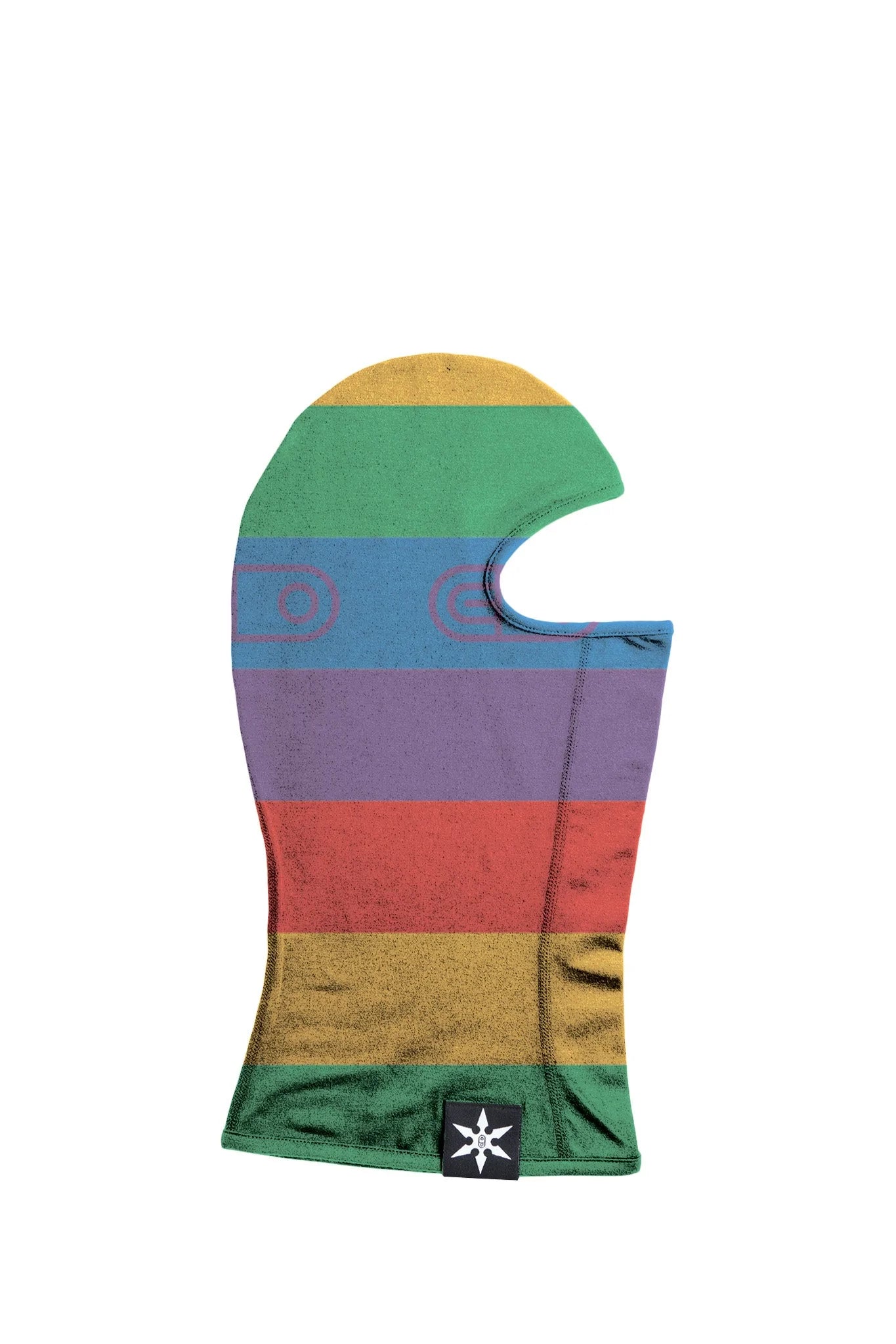 Airblaster Ninja Face Mask - Rainbow Stripe Design for Skiing, Snowboarding & Outdoor Activities - Breathable & Comfortable Winter Face Cover