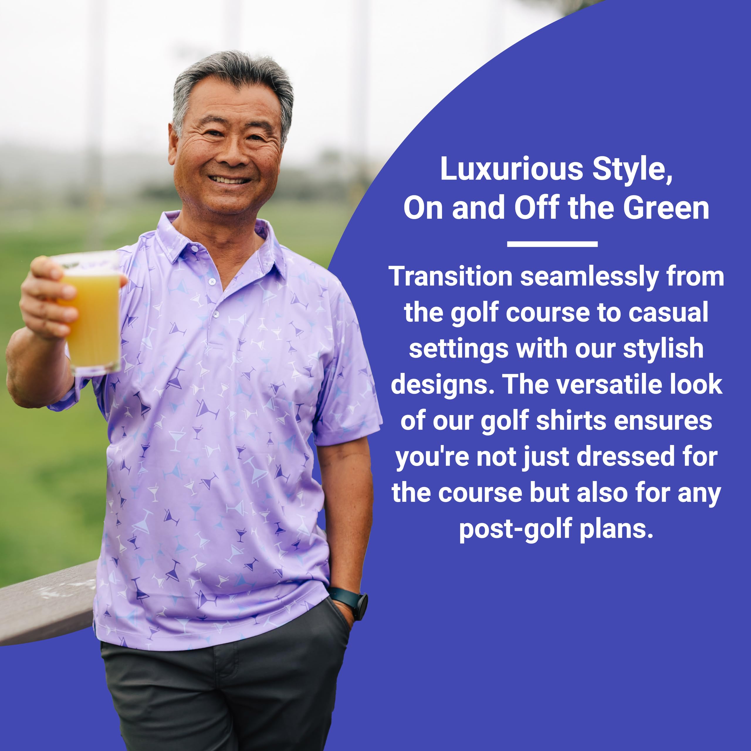 Men's Classic Golf Shirt - Breathable Polo for Summer Golfing & Casual Wear | Perfect for Golf Courses, Office & Outdoor Activities