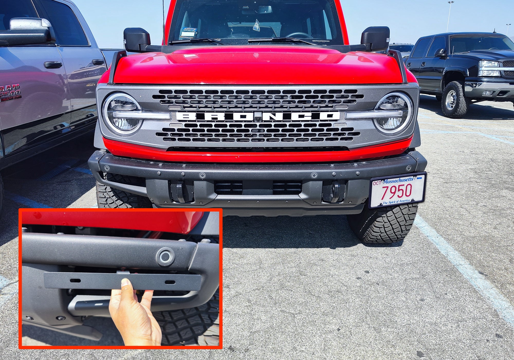 EZ Mount License Plate Relocation Bracket for Jeep Wrangler & Ford Bronco/F150/F250 - Off-Road & Street Legal Solution for Front Bumper Customization