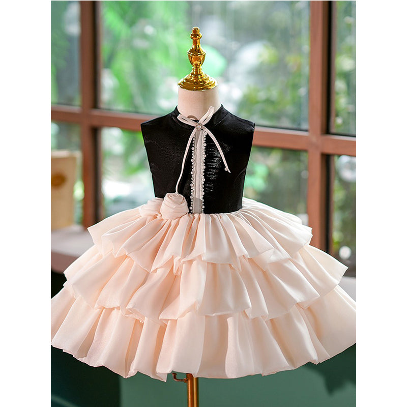 Elegant Champagne Birthday Dress for Girls - Fluffy Princess Party Gown for Special Occasions | Perfect for Birthday Parties, Pageants, and Formal Events