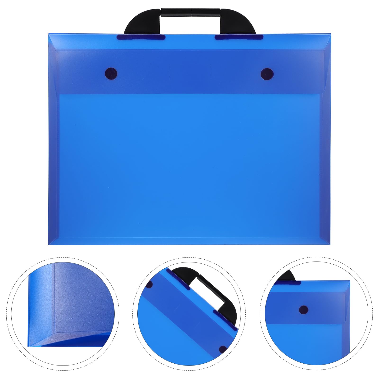 A3 Plastic Transparent Waterproof Expanding File Organizer - 18.5x14 Inch Oxford Cloth Edge Portfolio Envelope for Office, School, Travel, Art & Music Storage - Perfect for Document Filing, Project Organization and Business Travel Essentials