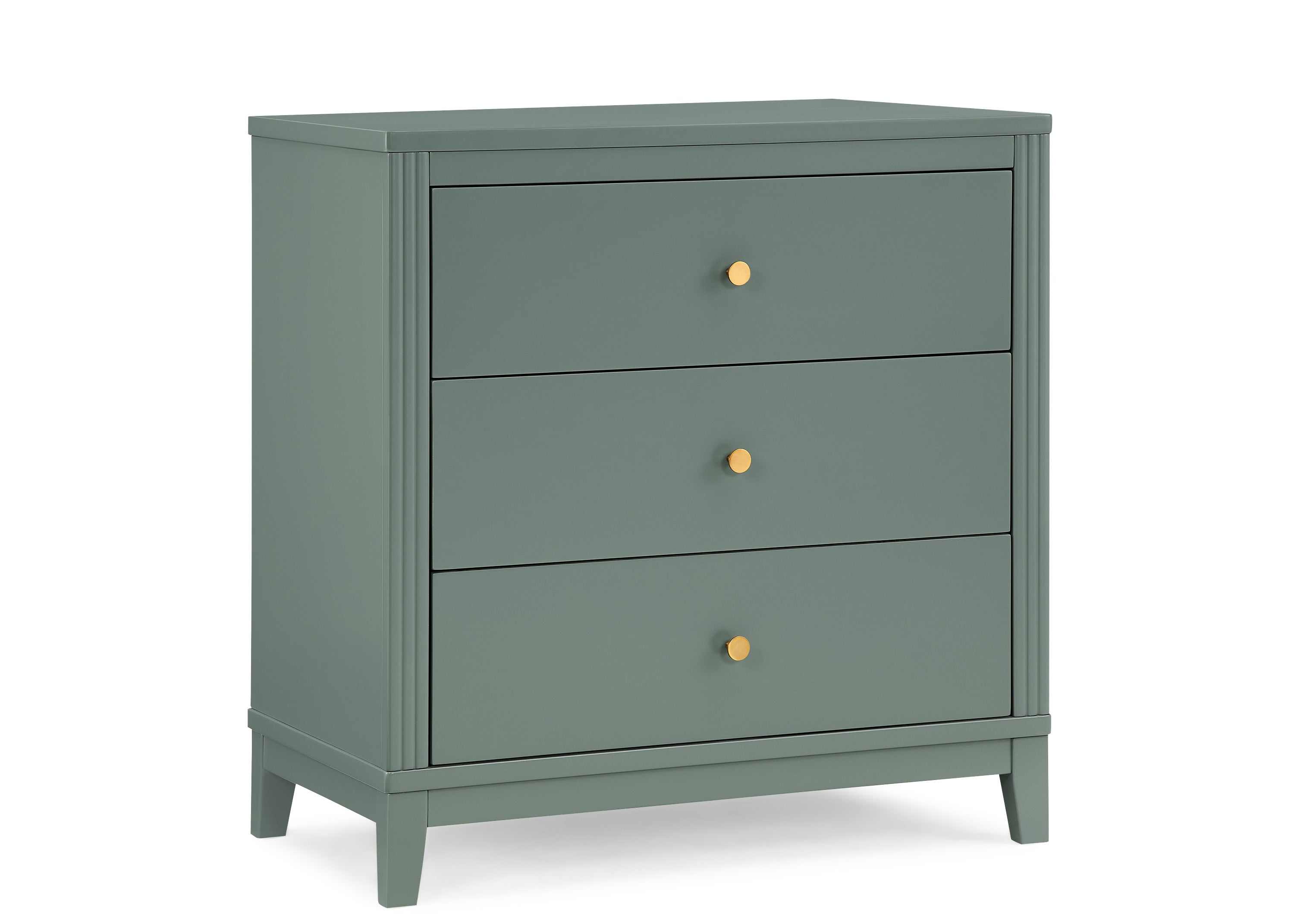 Eloise 3 Drawer Dresser with Changing Top & Interlocking Drawers - Nursery Storage Solution for Baby Clothes, Diapers & Essentials | Modern Baby Changing Table & Dresser Combo for Nursery Organization