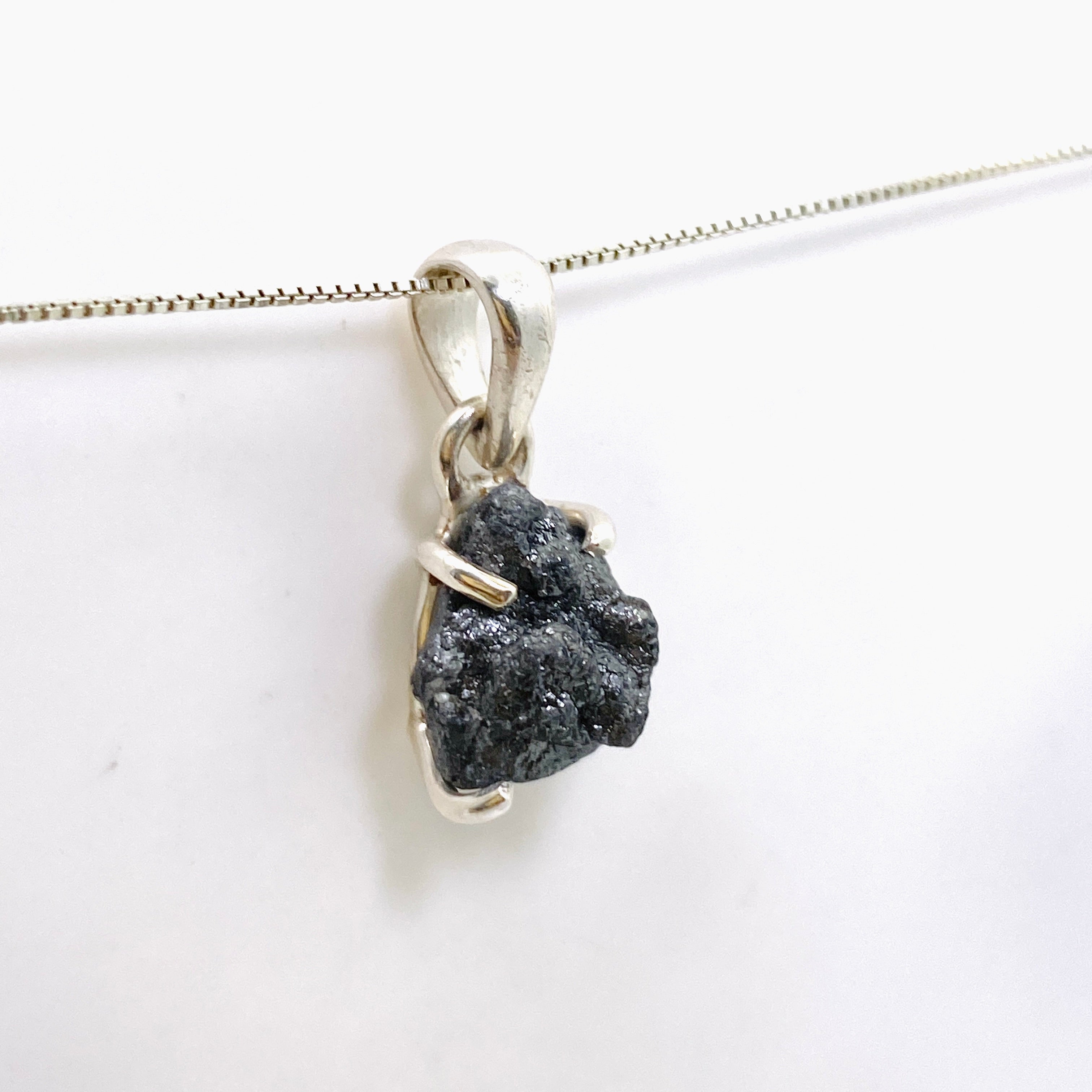 Natural Rough Diamond Freeform Raw Pendant Necklace - 925 Sterling Silver Jewelry PPGJ1039 for Boho Chic & Everyday Wear