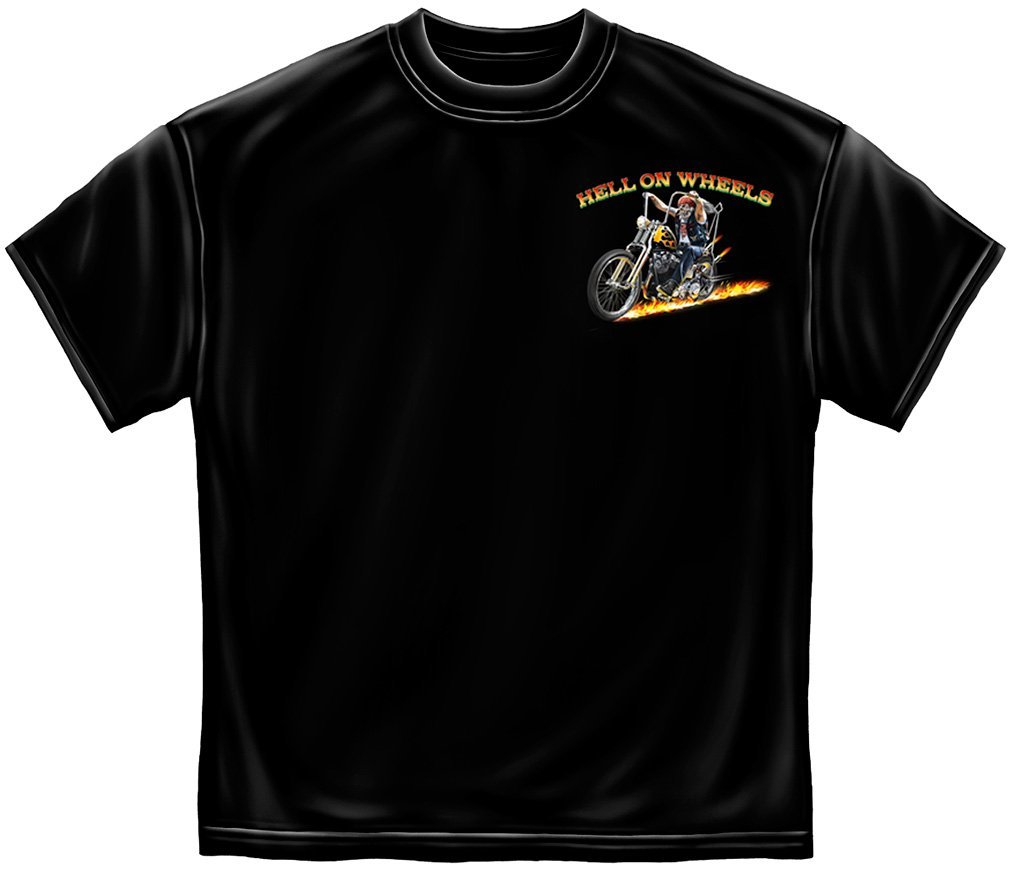 Hell On Wheels Black Automotive T-Shirt for Car Enthusiasts - Perfect for Racing Events & Car Shows