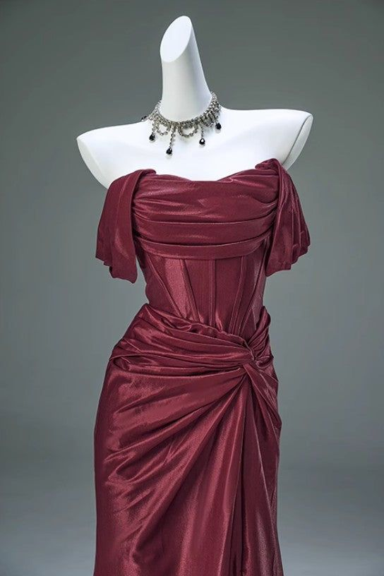 Elegant Mermaid Satin Evening Dress for Women - Long Formal Gown for Prom, Graduation, Wedding Guest - J6501 | Perfect for Special Occasions & Red Carpet Events