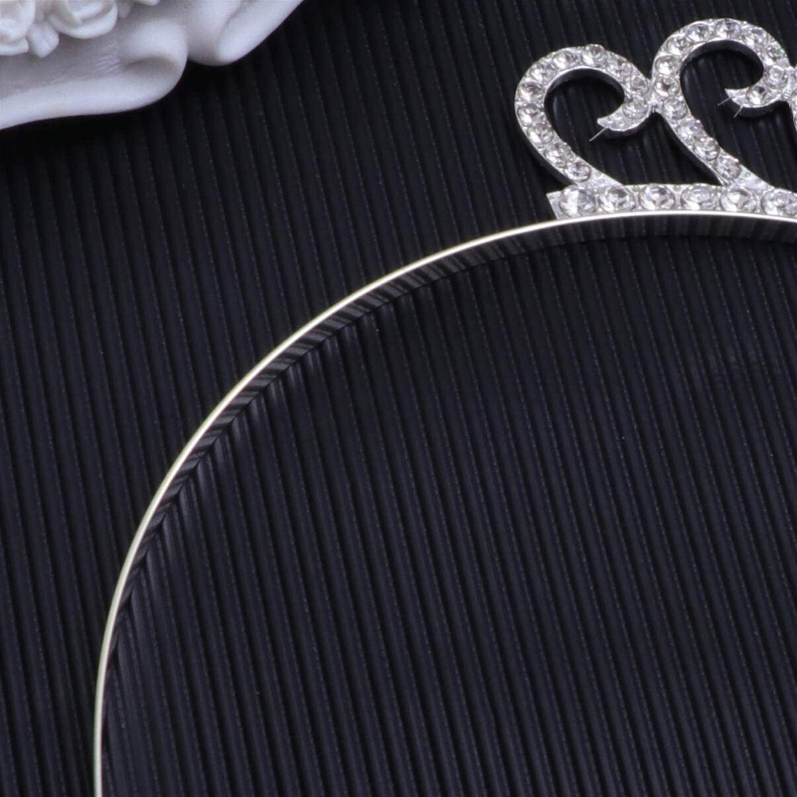 Auoeer Crystal 50th Birthday Tiara Crown for Women - Elegant Queen Headband Hair Accessory for Birthday Parties & Special Occasions (Size 2)