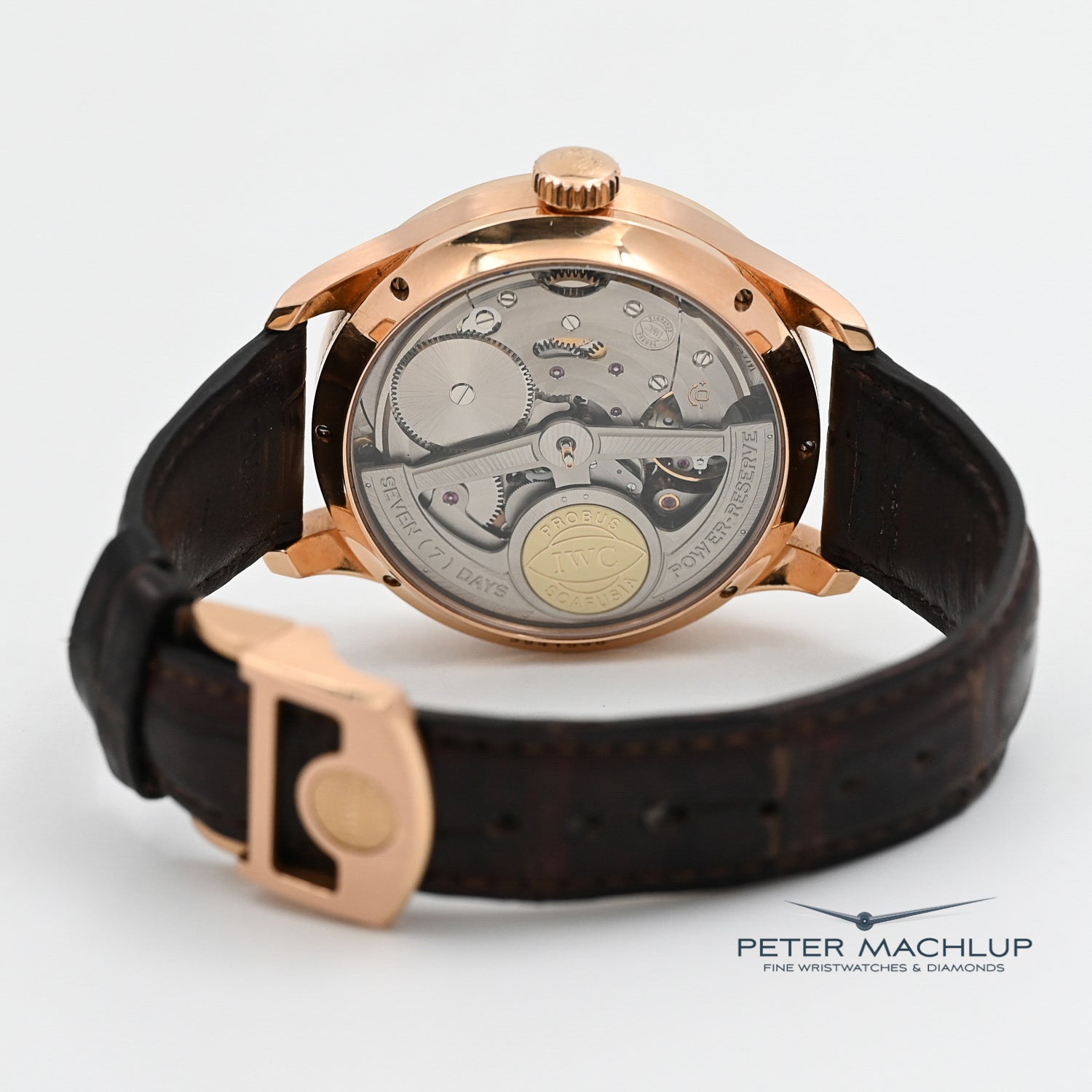 IWC Portuguese Perpetual Calendar Luxury Men's Watch - Rose Gold Case & Blue Dial - Perfect for Business Meetings & Formal Events