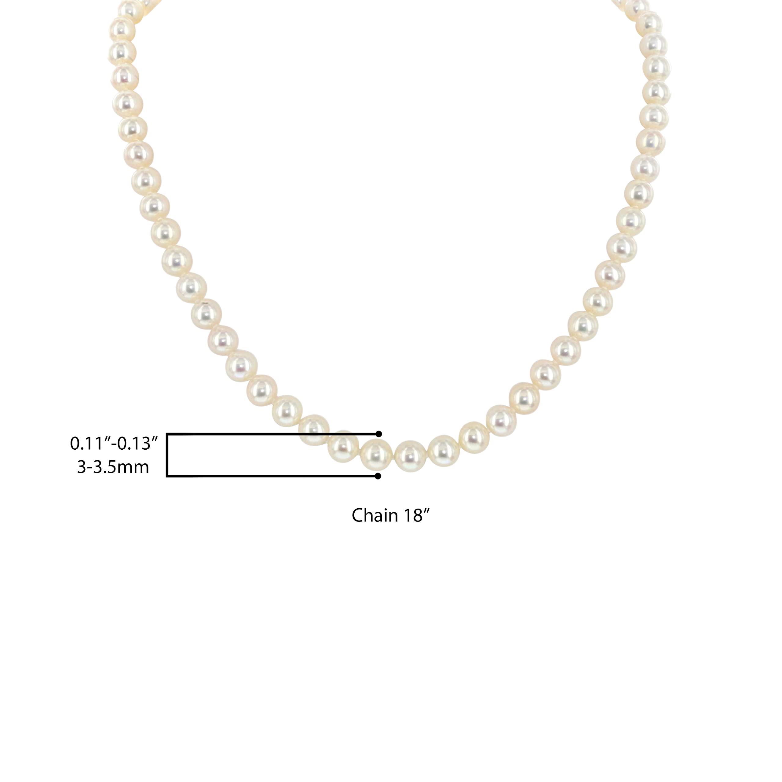 Sterling Silver Freshwater Pearl Necklace - 18