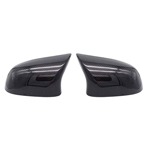 Carbon Fiber Wing Mirror Caps 2Pcs - Compatible with BMW X3 X4 X5 X6 (2014-2018 Models F15 F16 F25 F26) - Glossy Black Blind Spot Mirror Cover - Enhances Style & Safety for City Driving & Highway Cruising