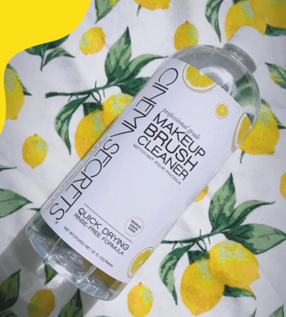 Cinema Secrets Professional Brush Cleaner - Tropical Lemon Scent | Deep Cleans Makeup Brushes | Perfect for Artists, Salons & Home Use