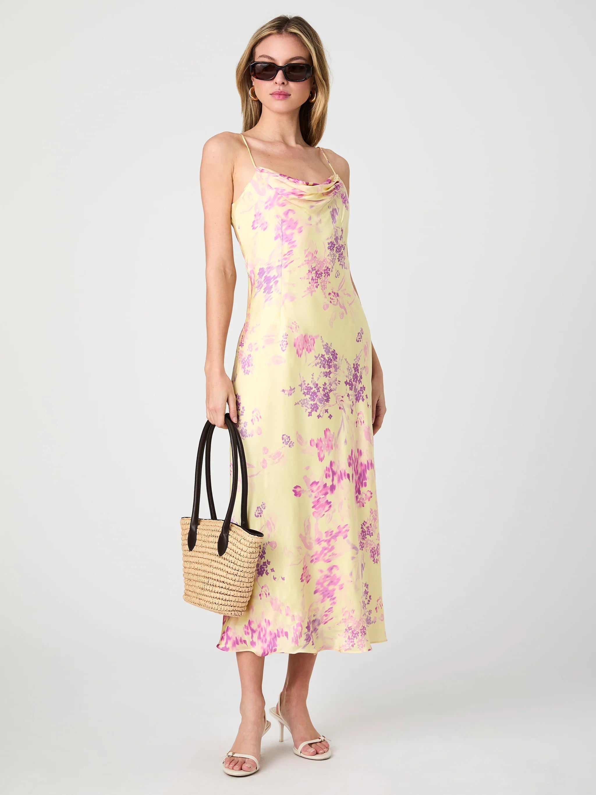 Aurelia Satin Midi Dress for Women - Elegant Party & Evening Gown - Perfect for Weddings, Cocktail Parties & Special Occasions
