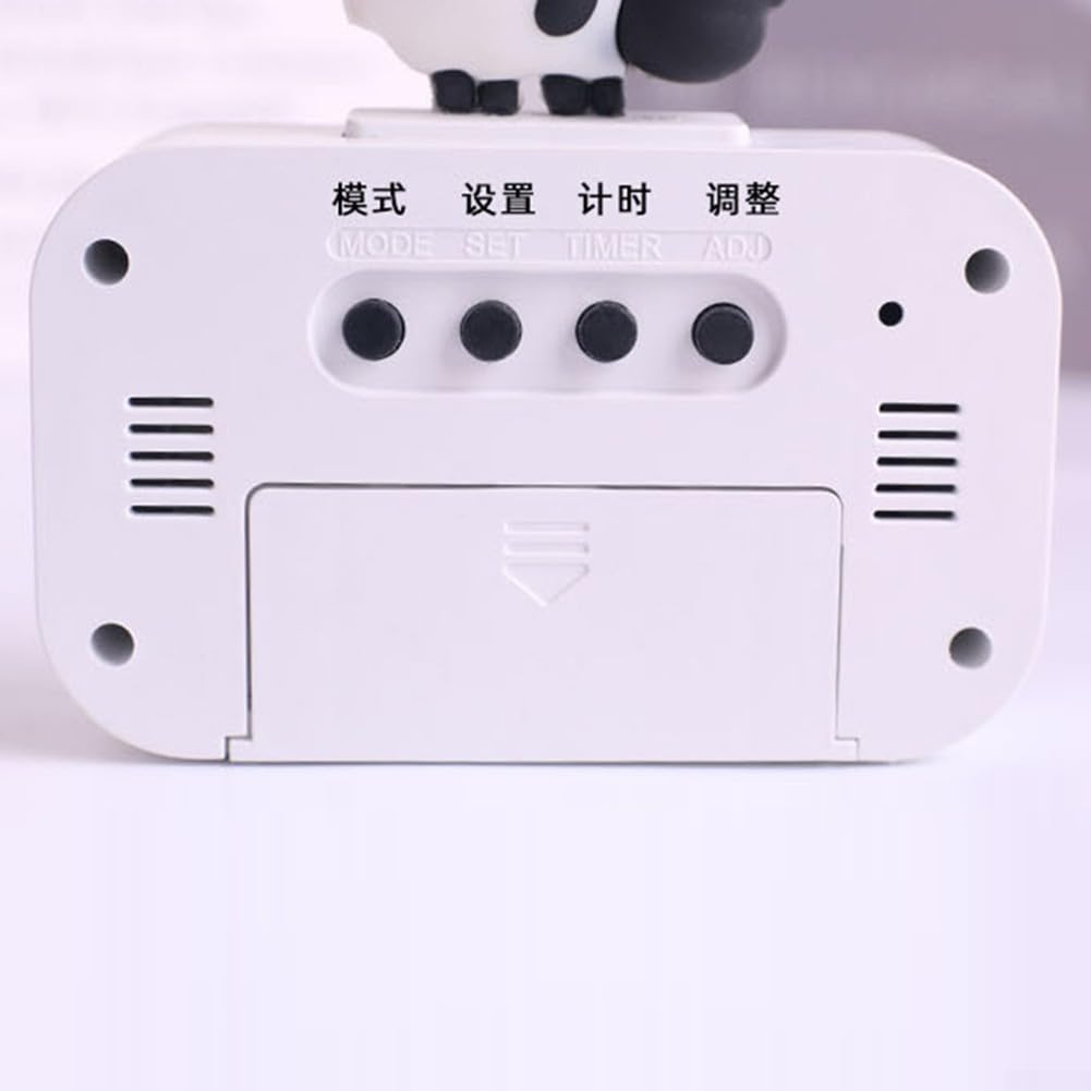 Stylish Cartoon Music Alarm Clock with LED Display - Cute Sheep Design for Bedroom, Kids Room & Living Room Decor | Wake Up to Gentle Melodies | Perfect Gift for Kids & Adults
