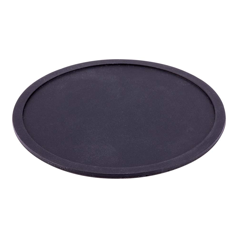 Non-Slip Rubber Drink Coasters Set of 6 - Durable Silicone Table Protectors for Wooden Tables, Desks & Bars - Black Waterproof Coasters Prevent Water Rings - Dishwasher Safe - Perfect for Home, Office & Restaurant Use