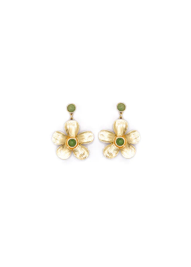 Chelsie Sage Green Earrings - Dainty Stud Earrings for Women, Hypoallergenic & Lightweight - Perfect for Everyday Wear, Office & Casual Outfits