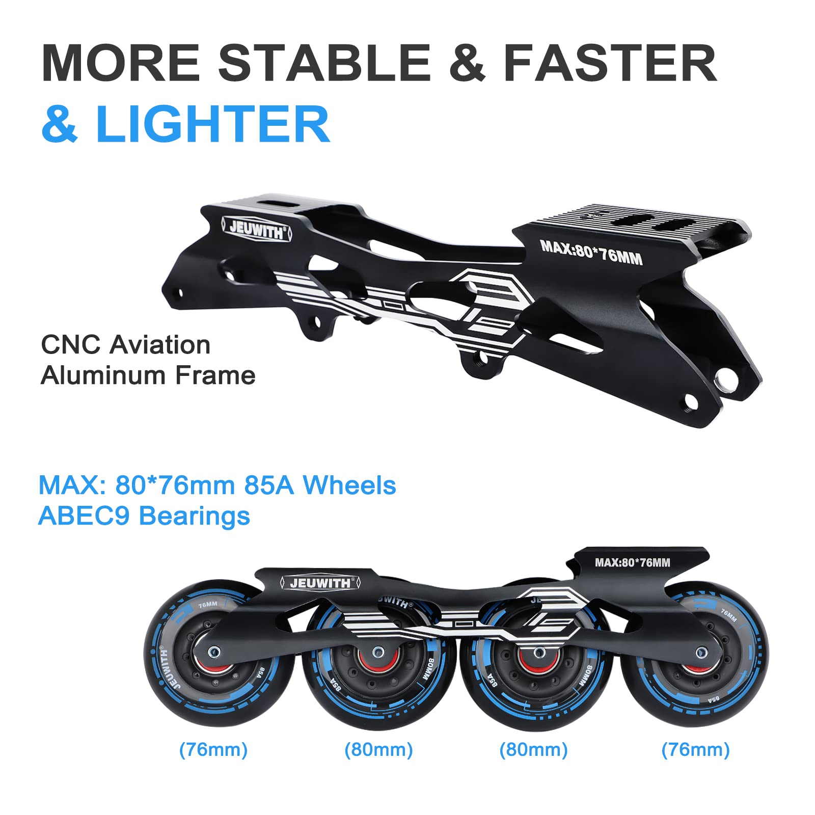 Professional Unisex Inline Skates for Adults - Outdoor Street Roller Blades for Women & Men - Perfect for Fitness, Skating & Urban Commuting
