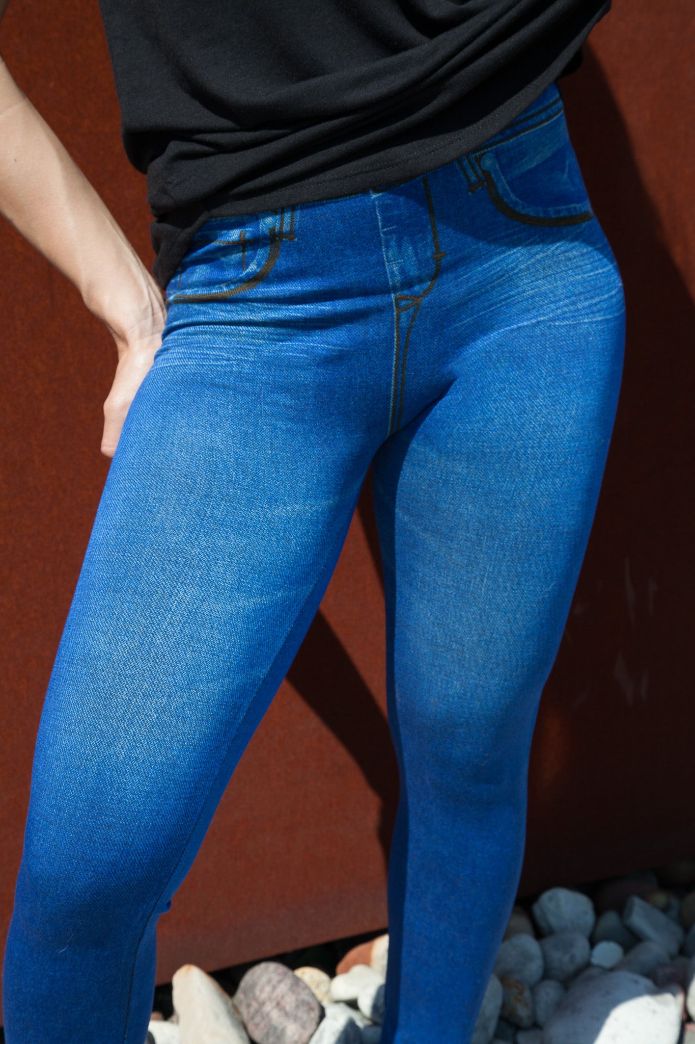 Vintage Blue High Waist Jeggings for Women - Stretchy Denim Leggings with Retro Style | Perfect for Casual Wear, Date Night & Everyday Outfits
