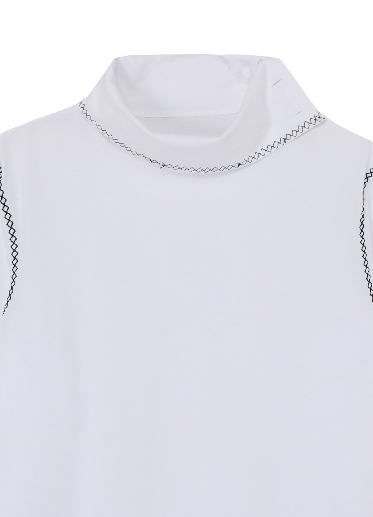 Stylish Cotton Jersey High Neck Long Sleeve T-Shirt with Geometric Stitches - Perfect for Casual Wear, Layering & Everyday Outfits