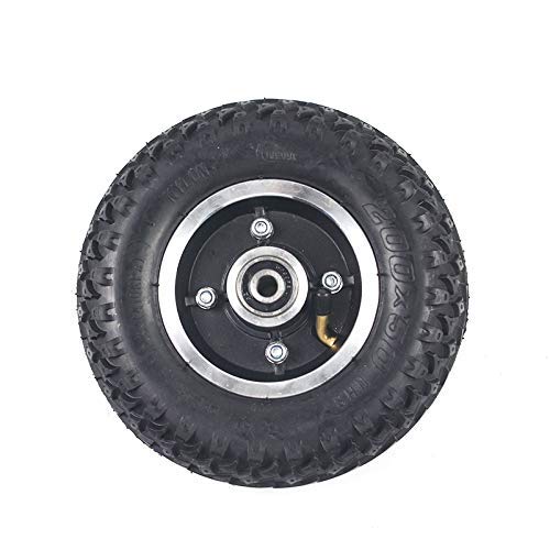 200x50 Inner & Outer Tire with Hub - Full Wheel 8x2 Pneumatic Tyre for Electric Scooters, Wheelchairs, Trucks & Trolleys - Replacement Parts for Smooth Mobility on Roads & Indoor Surfaces