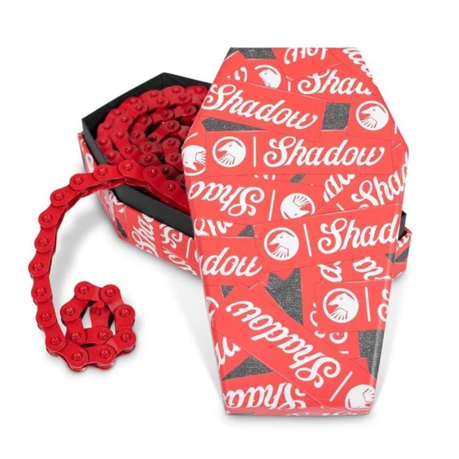 Shadow Interlock 2 BMX Bike Chain - Red | High-Performance BMX Chain for Racing & Freestyle Riding | Durable & Smooth Cycling Gear for BMX Bikes