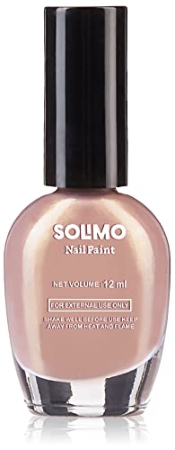 Solimo Golden Bronze Nail Polish - Non-Toxic, Quick Dry, High Shine Formula (12ml) for Women - Perfect for Parties, Weddings & Everyday Wear