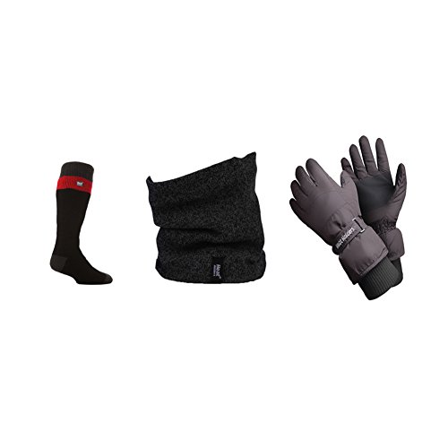 Black Neck Warmer / Black Red Ski Socks