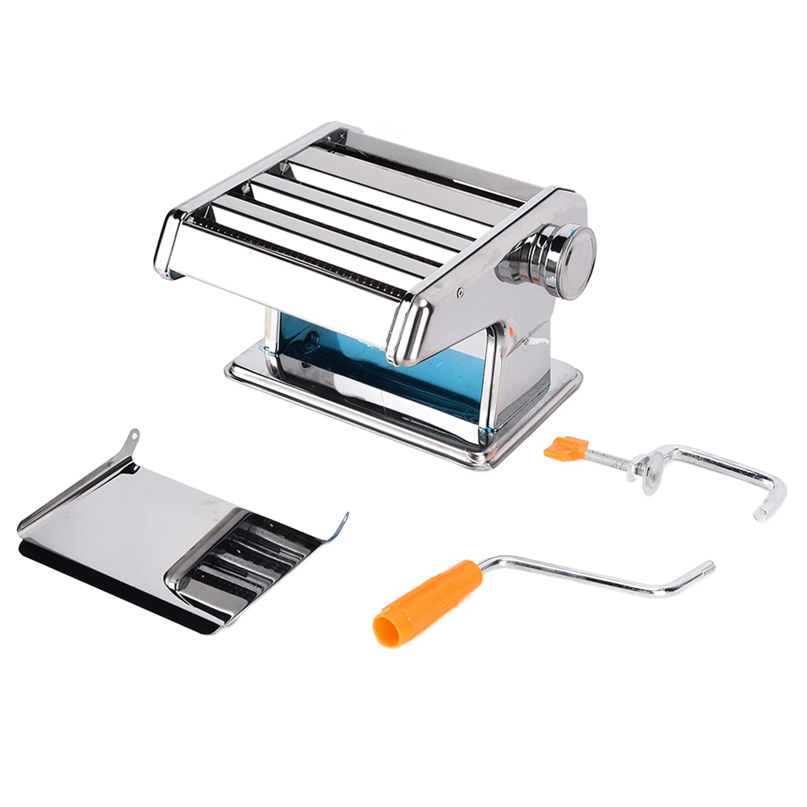 Stainless Steel Manual Pasta Maker Machine - 3 Blade Dough Sheeter for Homemade Noodles, Ravioli & Lasagna | Perfect for Italian Cooking, Restaurant & Home Kitchen Use