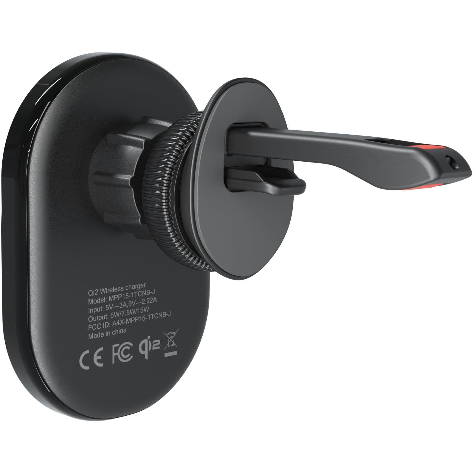 Alogic Clip Qi2 Fast Wireless Car Charger - 15W Magnetic Phone Mount for iPhone 15/14/13, Samsung Galaxy - Perfect for Commuting & Road Trips
