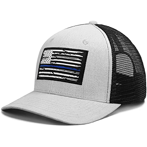 Grey/Blue Line Flag