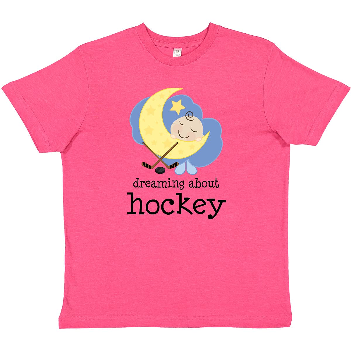 Inktastic Dreaming About Hockey Youth T-Shirt - Soft Cotton Kids Hockey Tee for Boys & Girls - Perfect for Hockey Games, Sports Events & Casual Wear