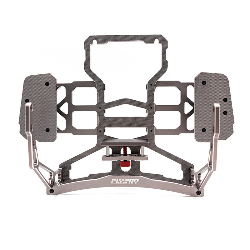FlySky FTR8B Metal Tray Carbon Fiber Protection Box for RC Excavator Truck Loader Models - CNC Strap Compatible with PL18 Transmitter | Durable Receiver Case for Construction Vehicle Remote Control