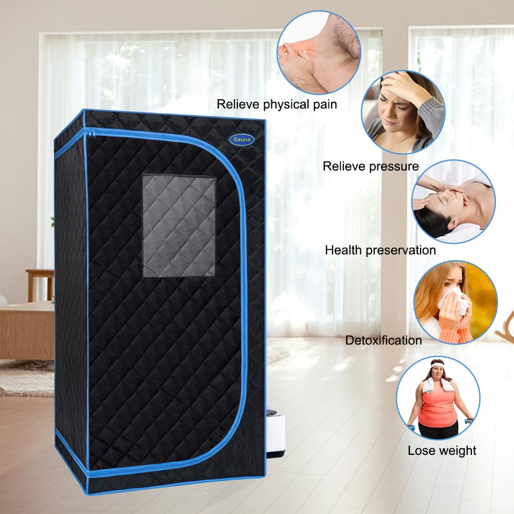 LTCCDSS Portable Steam Sauna Tent for Home - Fast Heating Personal SPA with Steam Generator & Chair - Indoor Sauna for Relaxation, Detox & Weight Loss at Home