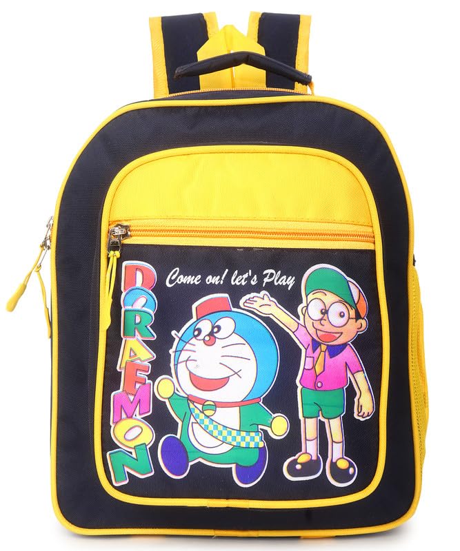 Doraemon Cartoon Kids Backpack 25L - Lightweight Waterproof School Bag with Adjustable Straps & 2 Compartments for Boys and Girls | Perfect for School, Travel, and Daily Use