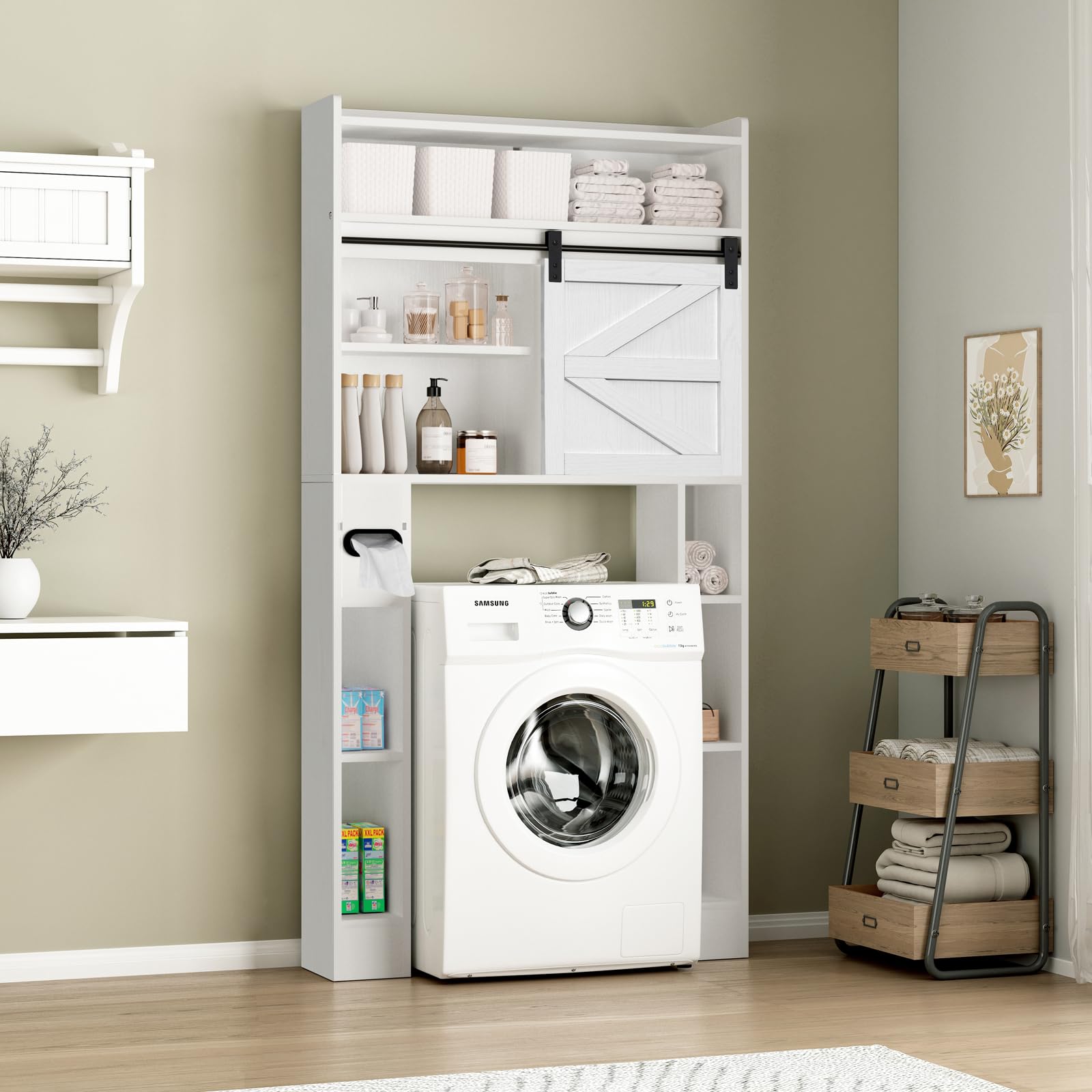 White Over The Toilet Storage Cabinet - 32.5
