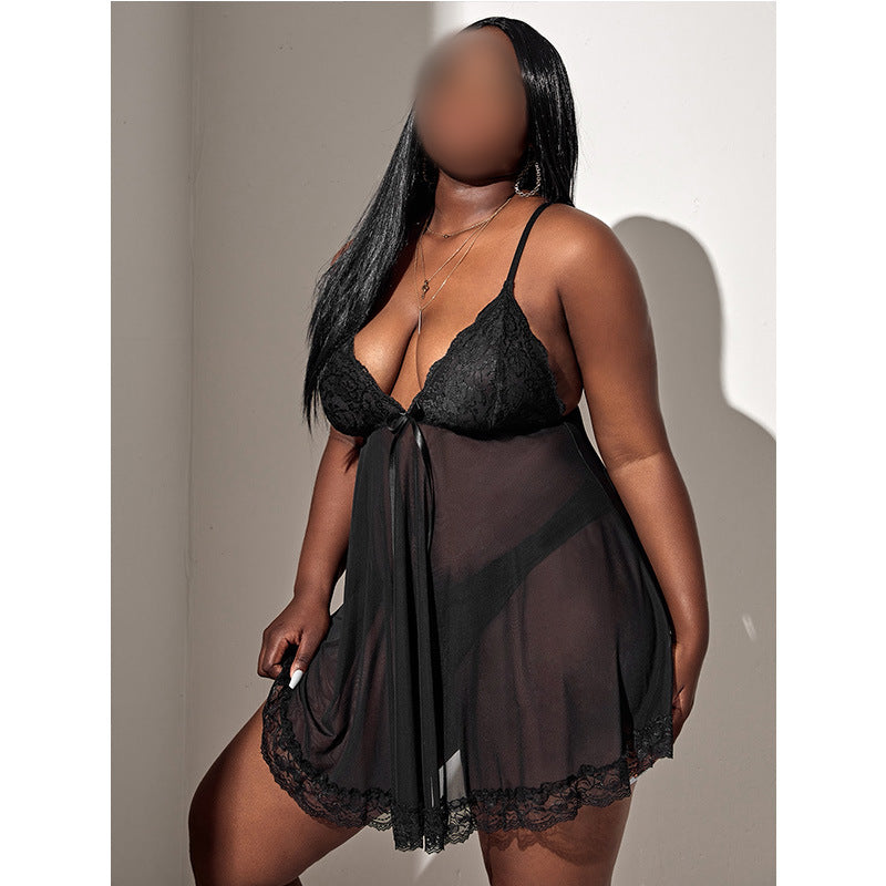 Oversized Mesh Underwear Nightdress for Women - Comfortable Sleepwear for Relaxing at Home or Lounging