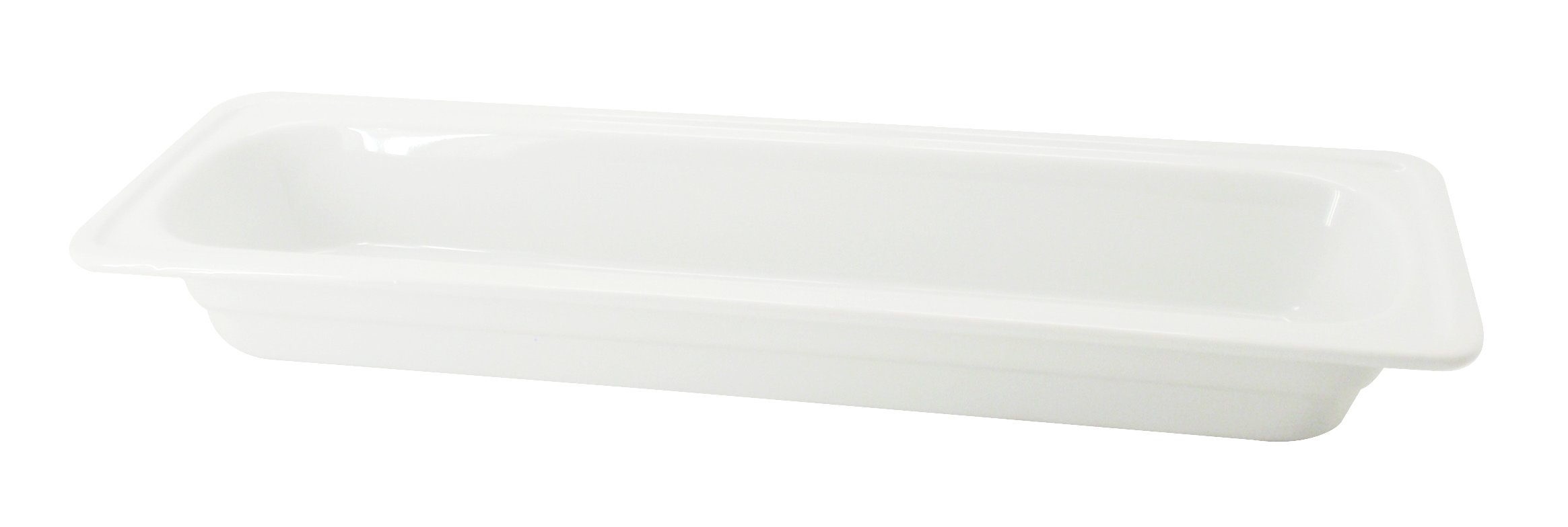 Premium White Porcelain 2/4 GN Food Pans - 8-Pack (20-7/8